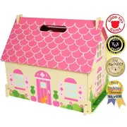 Casuta din lemn pentru papusi - flowers