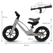 Bicicleta De Echilibru Fara Pedale Pentru Copii, Reglabila Si Roti Eva, Ultra-usoara, Vito Taupe Pjbrobivit03a0