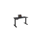 Birou reglabil electric off990, blat mdf, cu motor, functional, negru/alb drm10581