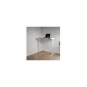 Birou reglabil electric off990, blat mdf, cu motor, functional, negru/alb drm10581
