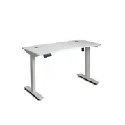 Birou reglabil electric off990, blat mdf, cu motor, functional, negru/alb drm10581