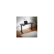 Birou reglabil electric off990, blat mdf, cu motor, functional, negru/alb drm10581