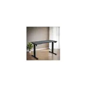 Birou reglabil electric off990, blat mdf, cu motor, functional, negru/alb drm10581