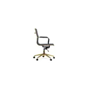 Scaun de birou off 802a, ergonomic, spatar inalt, mecanism balans, baza aurie, 110 kg drm10541