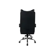 Scaun directorial ab041, piele ecologica, robust, cadru cromat, spatar rabatabil, suport picioare,120 kg, negru drm10368