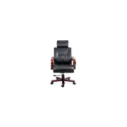 Scaun directorial cu masaj off1662, baza lemn, piele ecologica, elegant, robust, cu temporizator, 120 kg drm10585