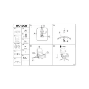Scaun directorial hm harbor, piele ecologica, inaltime reglabila, mecanism de balansare, perne duble, 120 kg, bej drm10556