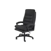 Scaun directorial hm harbor, piele ecologica, inaltime reglabila, mecanism de balansare, perne duble, 120 kg, negru drm10546