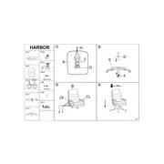 Scaun directorial hm harbor, piele ecologica, inaltime reglabila, mecanism de balansare, perne duble, 120 kg, negru drm10546