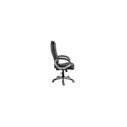 Scaun directorial off201s, piele ecologica, elegant, mecanism balans, 100 kg drm10590