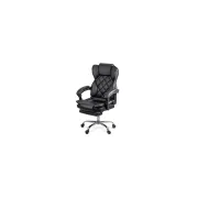 Scaun directorial off412, piele ecologica, mecanism asincron, robust, suport picioare retractabil, 120 kg drm10583