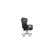 Scaun directorial off412, piele ecologica, mecanism asincron, robust, suport picioare retractabil, 120 kg drm10583