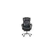 Scaun directorial off412, piele ecologica, mecanism asincron, robust, suport picioare retractabil, 120 kg drm10583