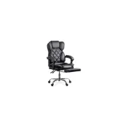 Scaun directorial off412, piele ecologica, mecanism asincron, robust, suport picioare retractabil, 120 kg drm10583