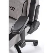 Scaun directorial pentru gaming hm alister, stofa, robust, cadru metalic, cotiere reglabile, multiblock,100 kg, gri drm10403