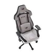 Scaun directorial pentru gaming hm alister, stofa, robust, cadru metalic, cotiere reglabile, multiblock,100 kg, gri drm10403