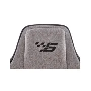 Scaun directorial pentru gaming hm alister, stofa, robust, cadru metalic, cotiere reglabile, multiblock,100 kg, gri drm10403