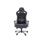Scaun directorial pentru gaming hm chavez, piele ecologica, cadru metalic, cotiere reglabile, multiblock, perne lombare,100 kg, negru drm10405