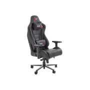 Scaun directorial pentru gaming hm chavez, piele ecologica, cadru metalic, cotiere reglabile, multiblock, perne lombare,100 kg, negru drm10405