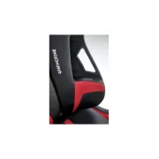 Scaun directorial pentru gaming hm nitro, piele ecologica/stofa, cotiere reglabile, multiblock, ergonomic,120 kg, negru/rosu drm10407