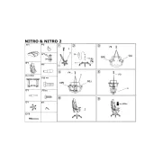 Scaun directorial pentru gaming hm nitro, piele ecologica/stofa, cotiere reglabile, multiblock, ergonomic,120 kg, negru/rosu drm10407