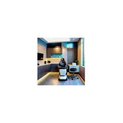 Scaun profesional off1023, rotativ, baza metalica aurie, piele ecologica, inaltime ajustabila, roti gumate, 100 kg drm10571