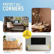 Set 12 Coltare din Silicon pentru colturi, forma T, fixare cu adeziv puternic Tesa, fara urme, Sipo EKDSBS-EC55T