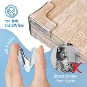 Set 12 Coltare din Silicon pentru colturi, forma T, fixare cu adeziv puternic Tesa, fara urme, Sipo EKDSBS-EC55T