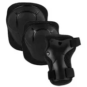 Set De Protectie Kidwell Trix, Genunchiere, Cotiere Si Palme, Marime S, 25-50 Kg, Black Pjbzeoctri01a1