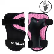 Set De Protectie Kidwell Trix, Genunchiere, Cotiere Si Palme, Marime S, 25-50 Kg, Pink Pjbzeoctri02a1