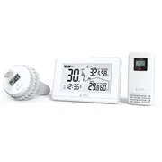 Termometru si higrometru digital de camera, cu senzori wireless pentru exterior si pentru apa din piscina, lumina de fundal, Airbi POOL BI1021