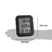 Timer si cronometru digital triplu, cu operare simultana, ceas, memorie, negru, TFA 38.2023