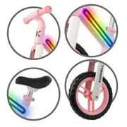 Bicicleta De Echilibru Fara Pedale Pentru Copii, Sa Reglabila, Cu Lumini Led, Roti Eva, 2 Ani+, Suno Pink, Kidwell Pjbrobisun01a0