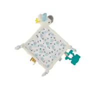 Jucarie dentitie cu paturica pathwork Bird, BabyJem, alb JEMbj_8582