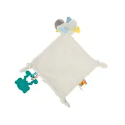 Jucarie dentitie cu paturica pathwork Bird, BabyJem, alb JEMbj_8582