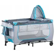 Patut pliabil accesorizat ecotoys - gri - resigilat (husa transport rupta) ede626a_resigilat