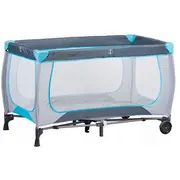 Patut pliabil accesorizat ecotoys - gri - resigilat (husa transport rupta) ede626a_resigilat