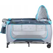 Patut pliabil accesorizat ecotoys - gri - resigilat (husa transport rupta) ede626a_resigilat