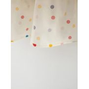 Rochita ivoire pentru fetite cu gentuta asortata – model cu buline colorate mbtu128-r2
