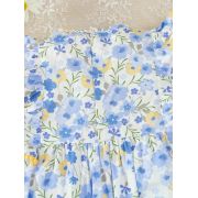 Salopeta alba cu floricele bleu si galbene mdtu142-r2