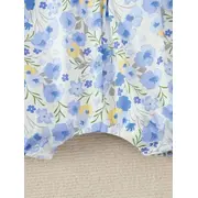 Salopeta alba cu floricele bleu si galbene mdtu142-r2