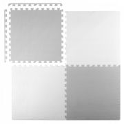 Salteluta de joaca 120 x 120 cm ricokids 7480 - alb - gri - resigilat (unul dintre cele patru elemente este taiat) edeedi7480_resigilat