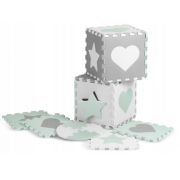 Salteluta de joaca 150 x 150 cm ricokids 7505 - gri - mint - resigilat edeedi7505_resigilat