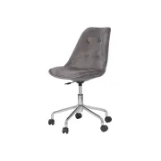 Scaun birou copii OFF 333, ergonomic, catifea, inaltime reglabila, baza cromata, pivotant, 80 kg DRM9027