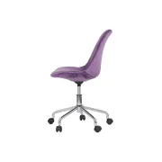 Scaun birou copii OFF 333, ergonomic, catifea, inaltime reglabila, baza cromata, pivotant, 80 kg DRM9027