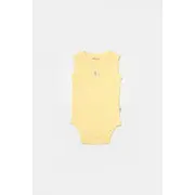 Set 2 body-uri fara maneci Bamboo, galben, BabyCosy, 50% bambus+50% bumbac (Marime: 3-6 Luni) JEMBC-CSYB9013-3