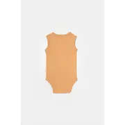 Set 2 body-uri fara maneci Bamboo, galben, BabyCosy, 50% bambus+50% bumbac (Marime: 3-6 Luni) JEMBC-CSYB9013-3