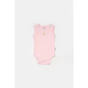 Set 2 body-uri fara maneci Bamboo, roz, BabyCosy, 50% bambus+50% bumbac (Marime: 9-12 luni) JEMBC-CSYB9012-9