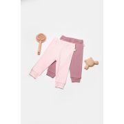 Set 2 pantaloni Bamboo, roz, BabyCosy, 50%bumbac+50% bambus (Marime: 3-6 Luni) JEMBC-CSYB9030-3
