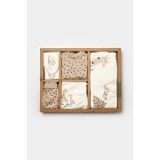 Set de 10 piese pentru nou nascut, 100% bumbac organic, Giraffe, BabyCosy JEMBC-CSY5112